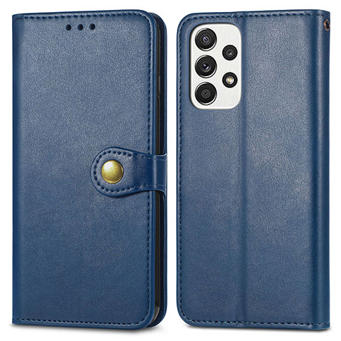 Funda de Cuero Cartera con Soporte Carcasa S05D para Samsung Galaxy A53 5G Azul