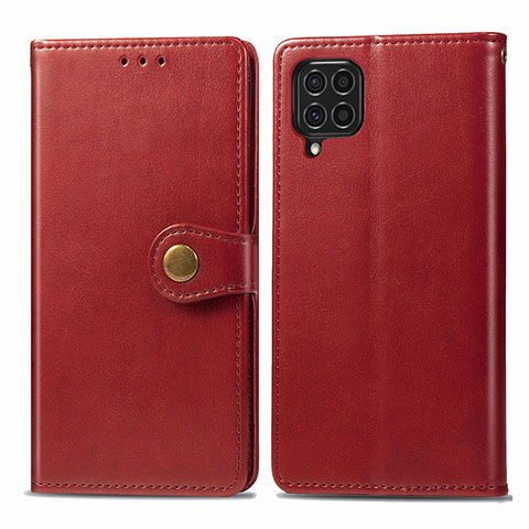 Funda de Cuero Cartera con Soporte Carcasa S05D para Samsung Galaxy F62 5G Rojo