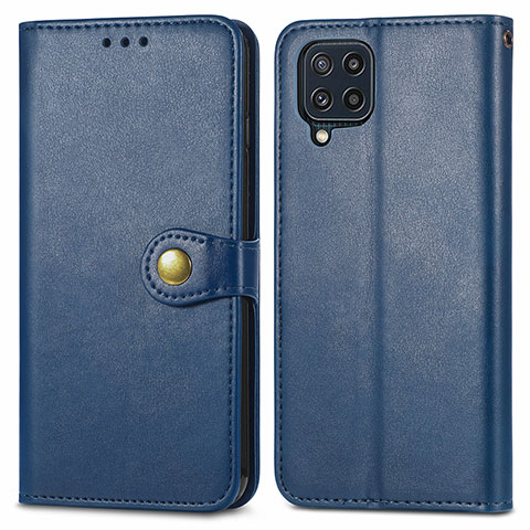 Funda de Cuero Cartera con Soporte Carcasa S05D para Samsung Galaxy M32 4G Azul