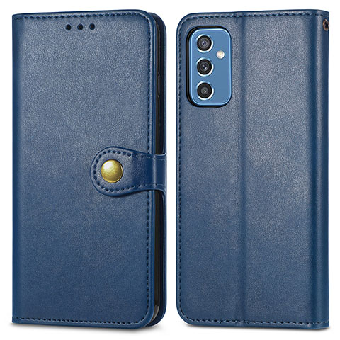 Funda de Cuero Cartera con Soporte Carcasa S05D para Samsung Galaxy M52 5G Azul