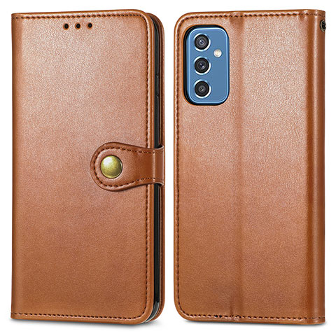 Funda de Cuero Cartera con Soporte Carcasa S05D para Samsung Galaxy M52 5G Marron