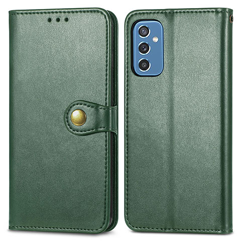 Funda de Cuero Cartera con Soporte Carcasa S05D para Samsung Galaxy M52 5G Verde