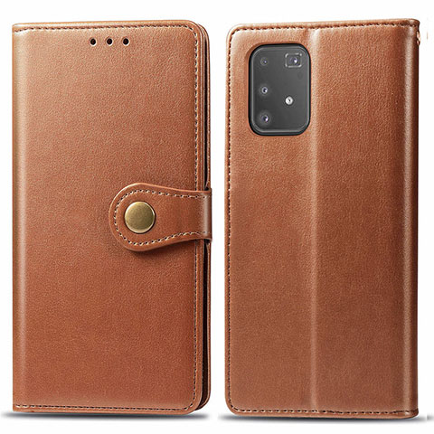 Funda de Cuero Cartera con Soporte Carcasa S05D para Samsung Galaxy M80S Marron