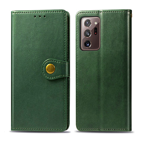 Funda de Cuero Cartera con Soporte Carcasa S05D para Samsung Galaxy Note 20 Ultra 5G Verde