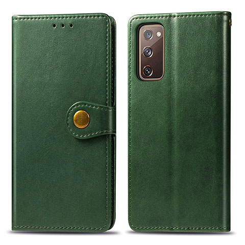 Funda de Cuero Cartera con Soporte Carcasa S05D para Samsung Galaxy S20 FE 5G Verde