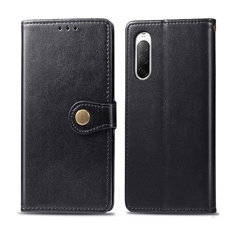 Funda de Cuero Cartera con Soporte Carcasa S05D para Sony Xperia 10 II Negro