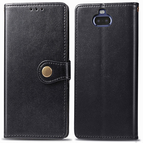 Funda de Cuero Cartera con Soporte Carcasa S05D para Sony Xperia 8 Lite Negro