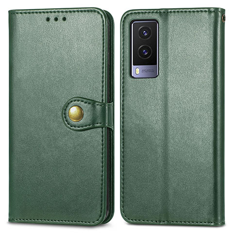 Funda de Cuero Cartera con Soporte Carcasa S05D para Vivo V21e 5G Verde