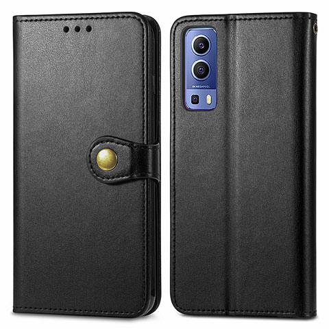 Funda de Cuero Cartera con Soporte Carcasa S05D para Vivo Y75s 5G Negro