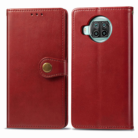 Funda de Cuero Cartera con Soporte Carcasa S05D para Xiaomi Mi 10i 5G Rojo