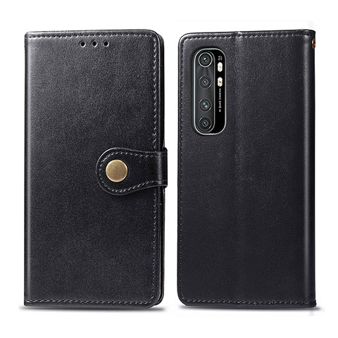 Funda de Cuero Cartera con Soporte Carcasa S05D para Xiaomi Mi Note 10 Lite Negro