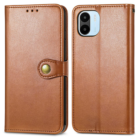 Funda de Cuero Cartera con Soporte Carcasa S05D para Xiaomi Poco C51 Marron