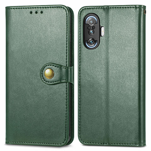 Funda de Cuero Cartera con Soporte Carcasa S05D para Xiaomi Poco F3 GT 5G Verde