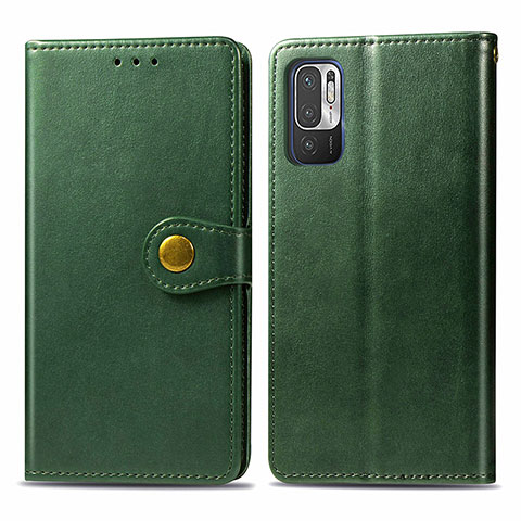 Funda de Cuero Cartera con Soporte Carcasa S05D para Xiaomi POCO M3 Pro 5G Verde