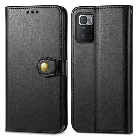 Funda de Cuero Cartera con Soporte Carcasa S05D para Xiaomi Poco X3 GT 5G Negro