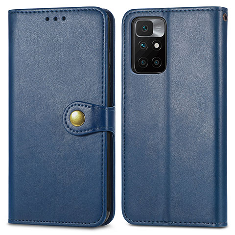 Funda de Cuero Cartera con Soporte Carcasa S05D para Xiaomi Redmi 10 (2022) Azul