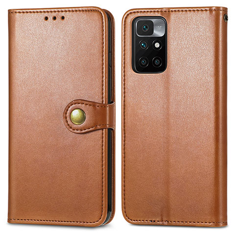 Funda de Cuero Cartera con Soporte Carcasa S05D para Xiaomi Redmi 10 (2022) Marron