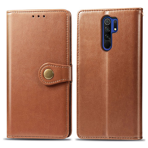 Funda de Cuero Cartera con Soporte Carcasa S05D para Xiaomi Redmi 9 Marron