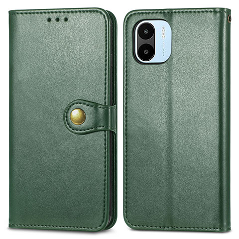 Funda de Cuero Cartera con Soporte Carcasa S05D para Xiaomi Redmi A2 Plus Verde