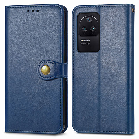 Funda de Cuero Cartera con Soporte Carcasa S05D para Xiaomi Redmi K40S 5G Azul