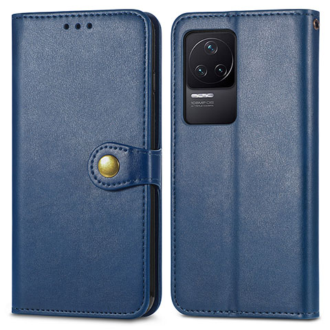 Funda de Cuero Cartera con Soporte Carcasa S05D para Xiaomi Redmi K50 5G Azul