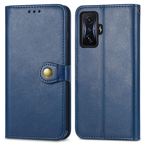 Funda de Cuero Cartera con Soporte Carcasa S05D para Xiaomi Redmi K50 Gaming 5G Azul