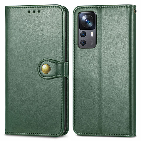 Funda de Cuero Cartera con Soporte Carcasa S05D para Xiaomi Redmi K50 Ultra 5G Verde