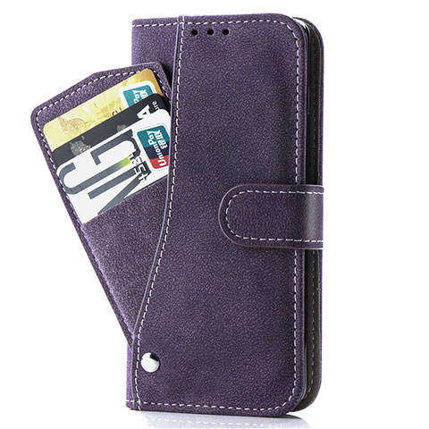 Funda de Cuero Cartera con Soporte Carcasa S06D para Samsung Galaxy S20 5G Morado