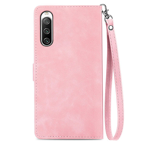 Funda de Cuero Cartera con Soporte Carcasa S06D para Sony Xperia 10 IV SO-52C Rosa