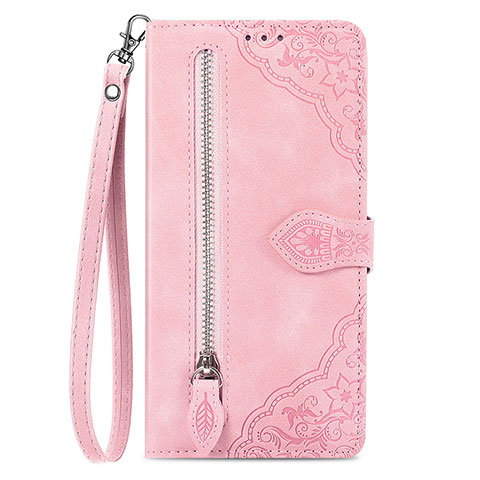 Funda de Cuero Cartera con Soporte Carcasa S06D para Vivo Y77 5G Rosa