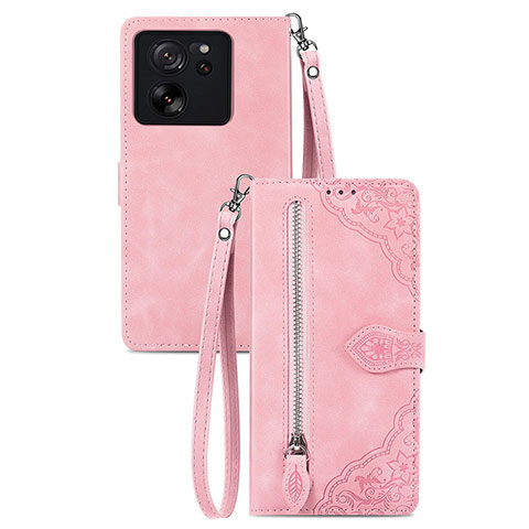 Funda de Cuero Cartera con Soporte Carcasa S06D para Xiaomi Mi 13T 5G Rosa