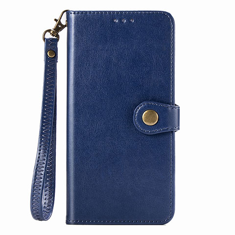 Funda de Cuero Cartera con Soporte Carcasa S07D para Xiaomi Redmi Note 9 Azul