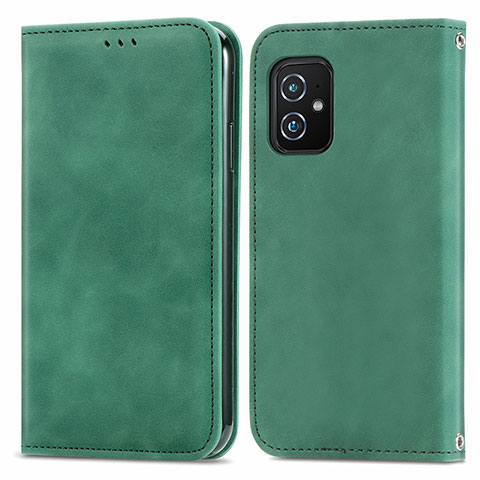 Funda de Cuero Cartera con Soporte Carcasa S08D para Asus ZenFone 8 Mini Verde