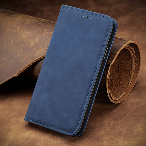 Funda de Cuero Cartera con Soporte Carcasa S08D para Huawei Honor 60 SE 5G Azul