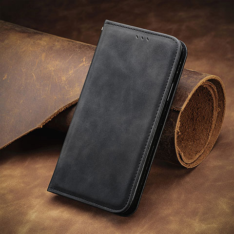 Funda de Cuero Cartera con Soporte Carcasa S08D para Xiaomi Redmi Note 10 Pro 5G Negro