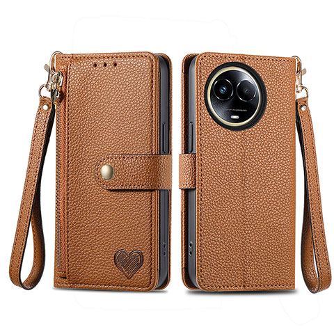 Funda de Cuero Cartera con Soporte Carcasa S15D para Realme 11 5G Marron