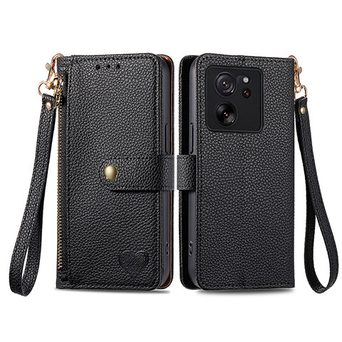 Funda de Cuero Cartera con Soporte Carcasa S15D para Xiaomi Mi 13T Pro 5G Negro