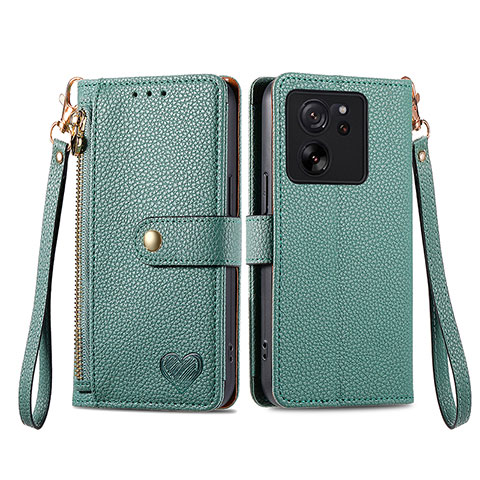 Funda de Cuero Cartera con Soporte Carcasa S15D para Xiaomi Redmi K60 Ultra 5G Verde