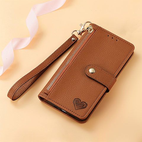 Funda de Cuero Cartera con Soporte Carcasa S16D para Nothing Phone 2 Marron