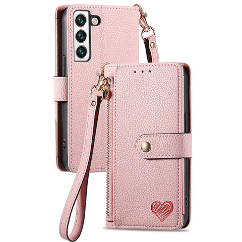 Funda de Cuero Cartera con Soporte Carcasa S16D para Samsung Galaxy S23 Plus 5G Rosa