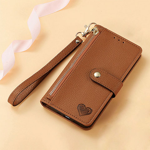 Funda de Cuero Cartera con Soporte Carcasa S16D para Samsung Galaxy S23 Ultra 5G Marron