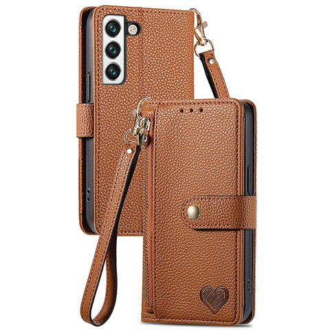 Funda de Cuero Cartera con Soporte Carcasa S16D para Samsung Galaxy S24 Plus 5G Marron