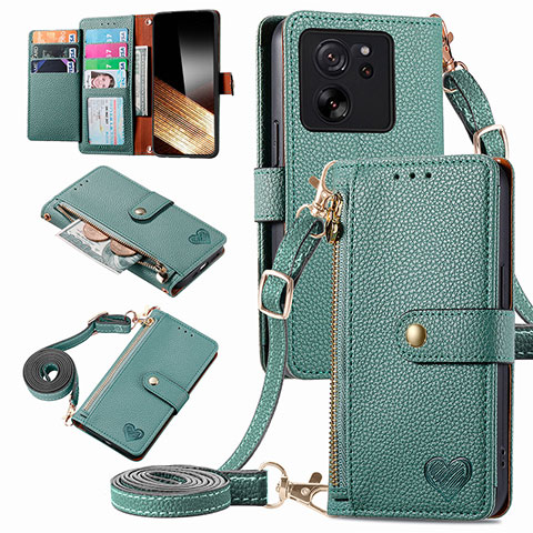 Funda de Cuero Cartera con Soporte Carcasa S16D para Xiaomi Redmi K60 Ultra 5G Verde