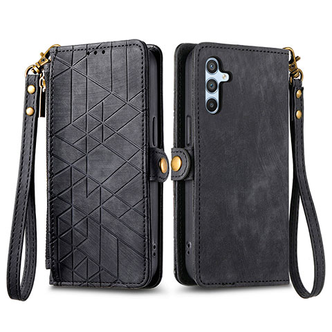 Funda de Cuero Cartera con Soporte Carcasa S17D para Samsung Galaxy A34 5G Negro