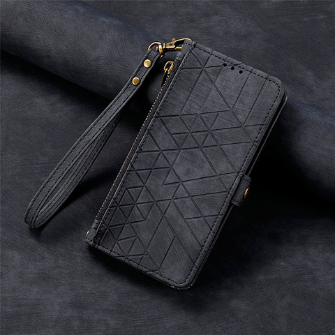 Funda de Cuero Cartera con Soporte Carcasa S18D para Google Pixel 6a 5G Negro