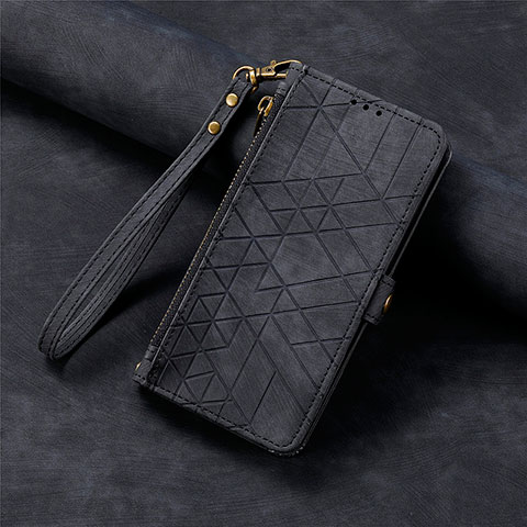 Funda de Cuero Cartera con Soporte Carcasa S18D para Huawei Mate 60 Pro Negro