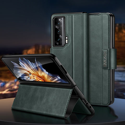 Funda de Cuero Cartera con Soporte Carcasa SD1 para Huawei Honor Magic Vs 5G Verde