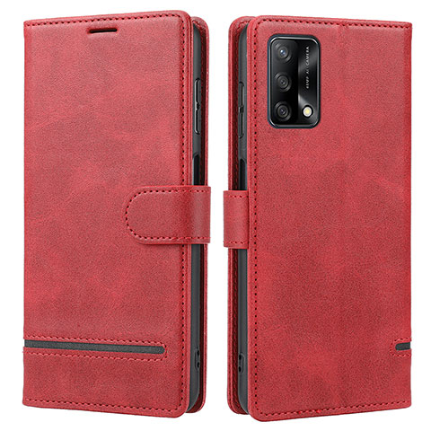 Funda de Cuero Cartera con Soporte Carcasa SY1 para Oppo A74 4G Rojo