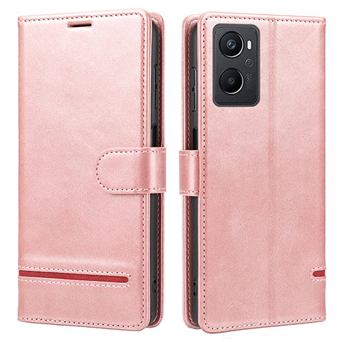 Funda de Cuero Cartera con Soporte Carcasa SY1 para Oppo F21 Pro 5G Rosa