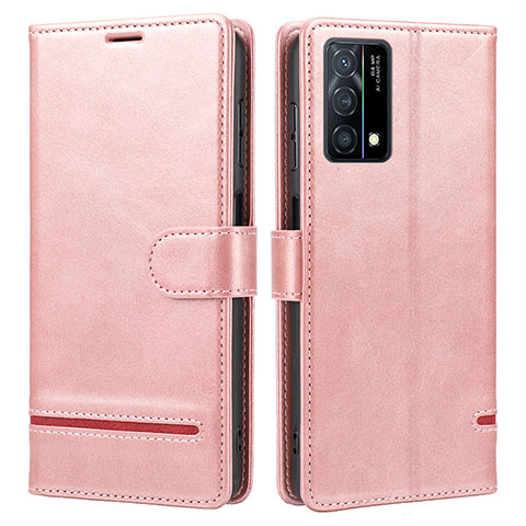 Funda de Cuero Cartera con Soporte Carcasa SY1 para Oppo K9 5G Rosa